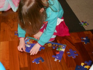 playing with puzzles