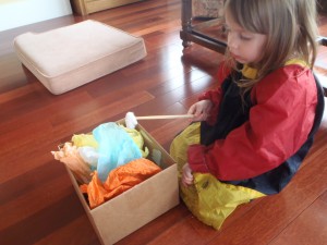 sensory play with paper
