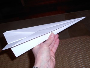making paper airplanes step 7