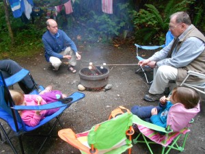 camping fun and learning with kids