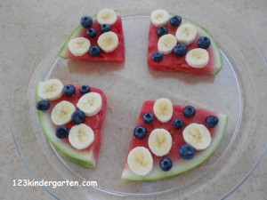 cooking with kids watermelon pizza