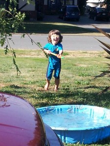 outside summer water play