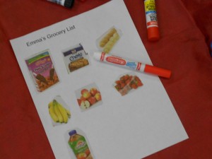 grocery list activity