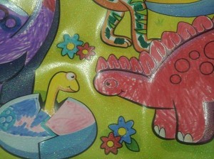 drawing a dinosaur 