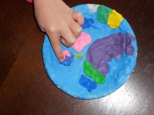 sensory play with play dough