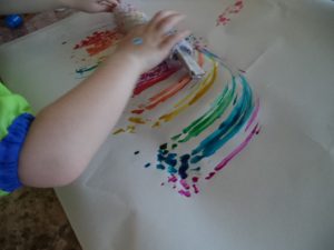 bubble art paint roll