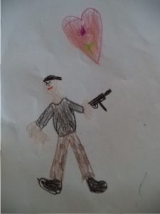 child's drawing soldier