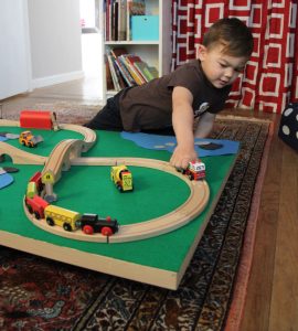 playing with trains fun and learning