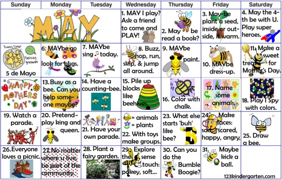 May play activities for kids