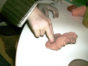 playing with play-dough