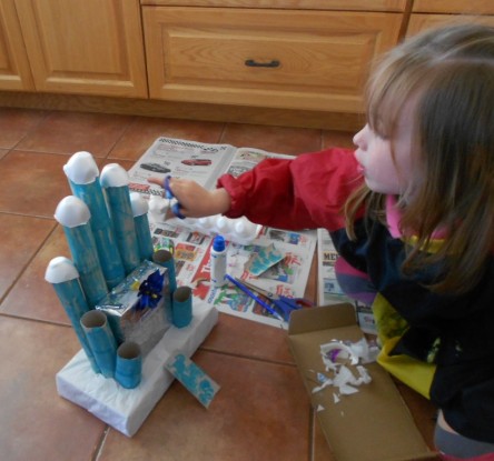 elsa toilet paper roll castle craft