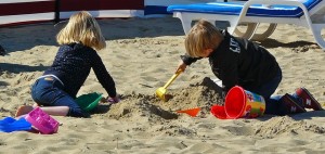 outside play time in the sandbox or beach