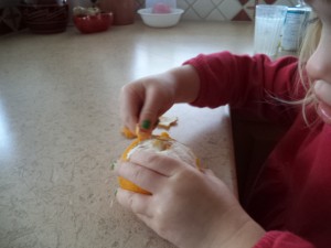 halloween fruit candy-corn snack