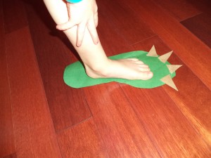 dinosaur foot craft