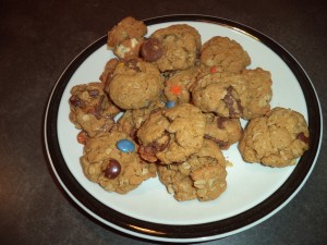 leftover Halloween candy cookies