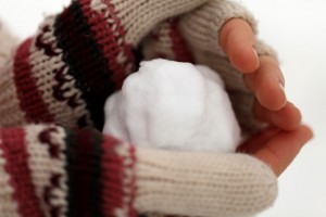 snowballs and play dough balls