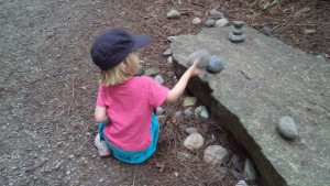 nature play with rocks