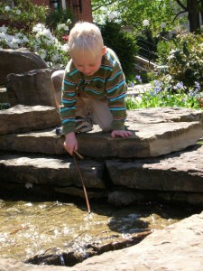 playing with sticks