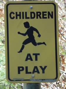 children at play sign