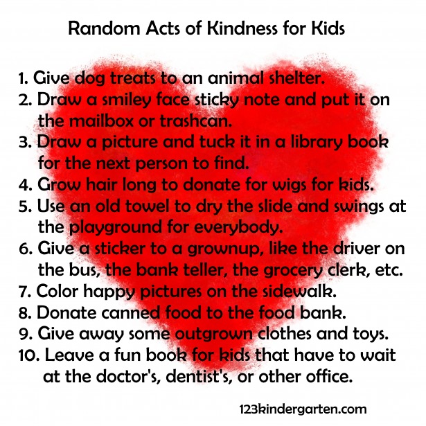 random acts of kindness for kids