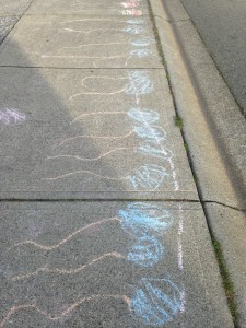 chalk art for spring
