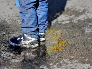 play in puddles