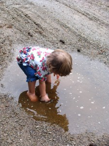 play in puddles