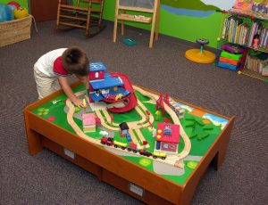 playing trains