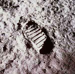 chalk moon footprint activiity