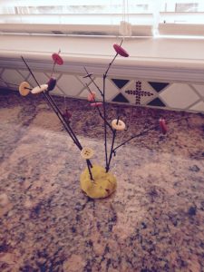 fall twig button bead tree