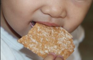 eating gingerbread house