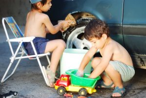 soapy water messy play