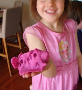 playdough messy sensory play