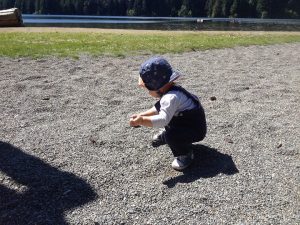 sensory messy rock play