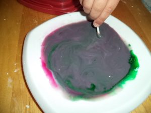 magic milk swirling colors science experiment